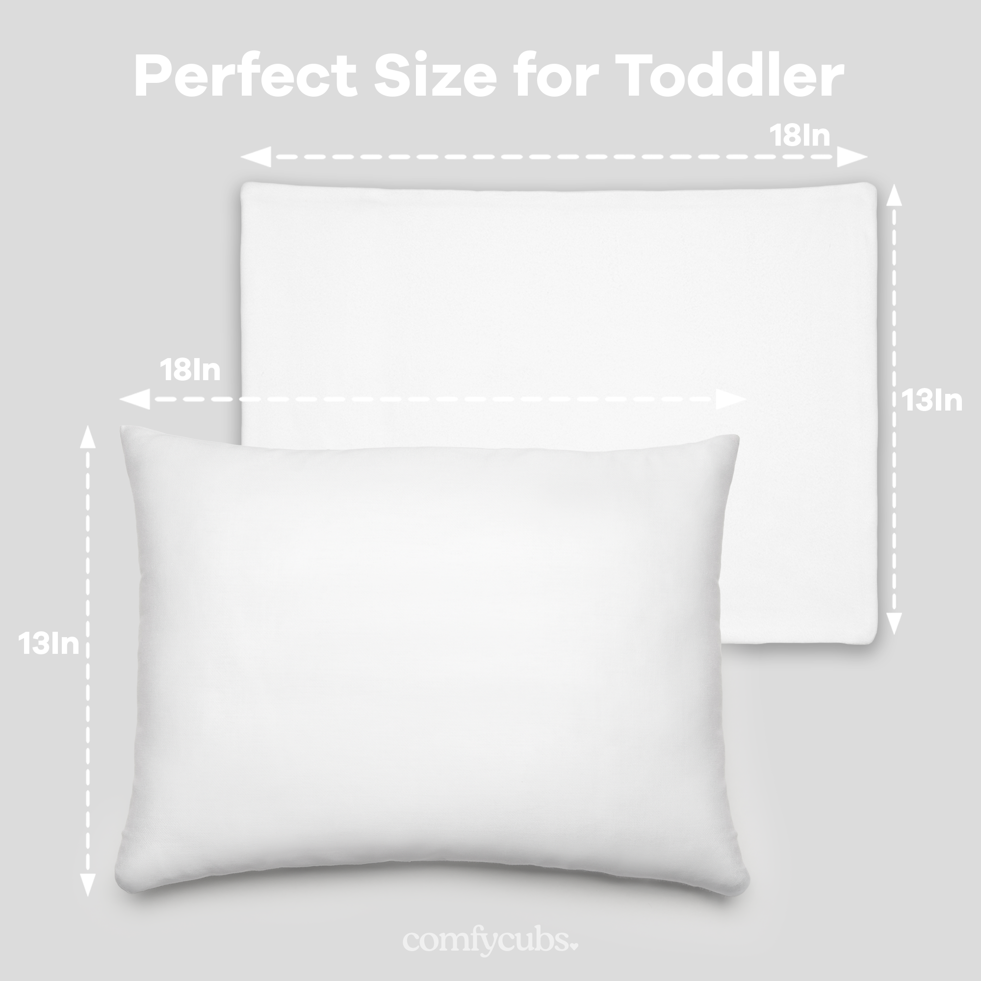 Toddler Pillow with Soft Cotton and Muslin Cotton Pillowcase by Comfy Cubs