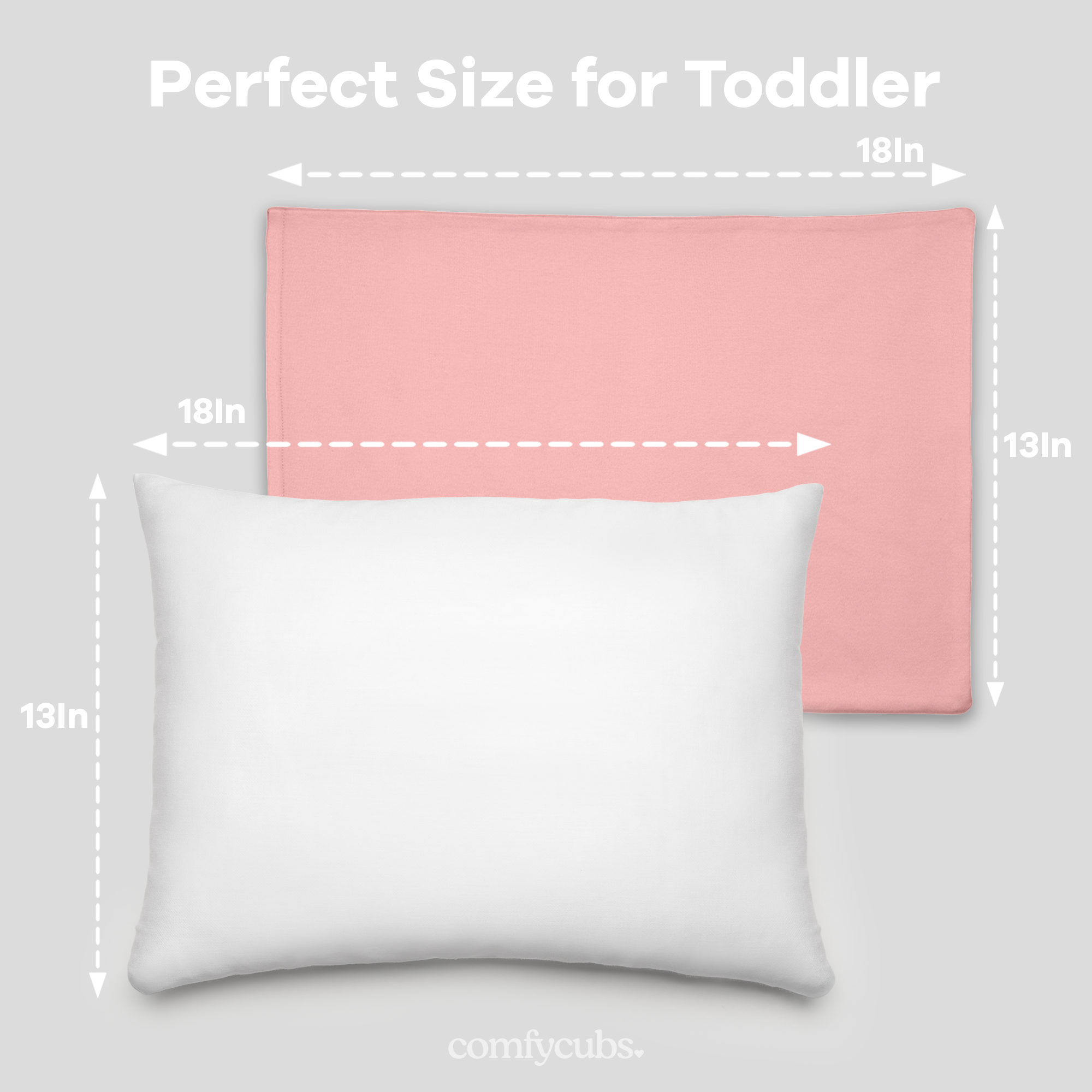 Toddler Pillow with Soft Cotton and Muslin Cotton Pillowcase by Comfy Cubs