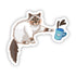 Cat Knocking Over Coffee Sticker