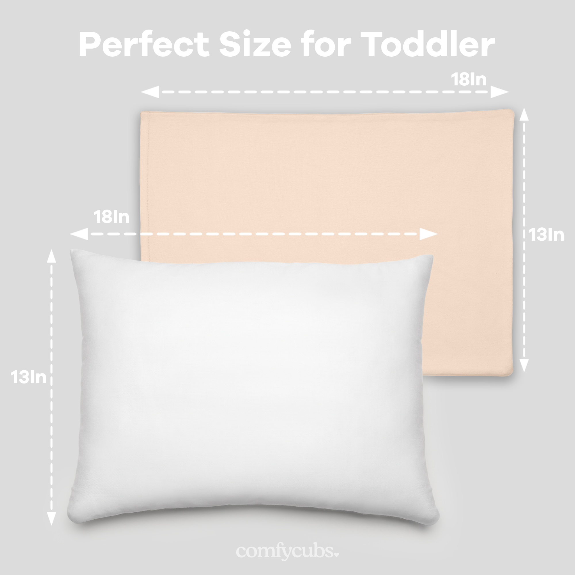 Toddler Pillow with Soft Cotton and Muslin Cotton Pillowcase by Comfy Cubs