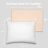 Toddler Pillow with Soft Cotton and Muslin Cotton Pillowcase by Comfy Cubs